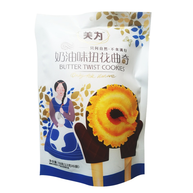 美为奶油味扭花曲奇饼干78g