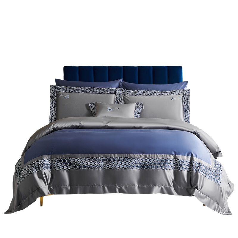 凯诗风尚(CHARSON)四件套 140支贡缎数码印花四件套全棉床品套件双人床1.8m纯棉床单被套枕套床上用品