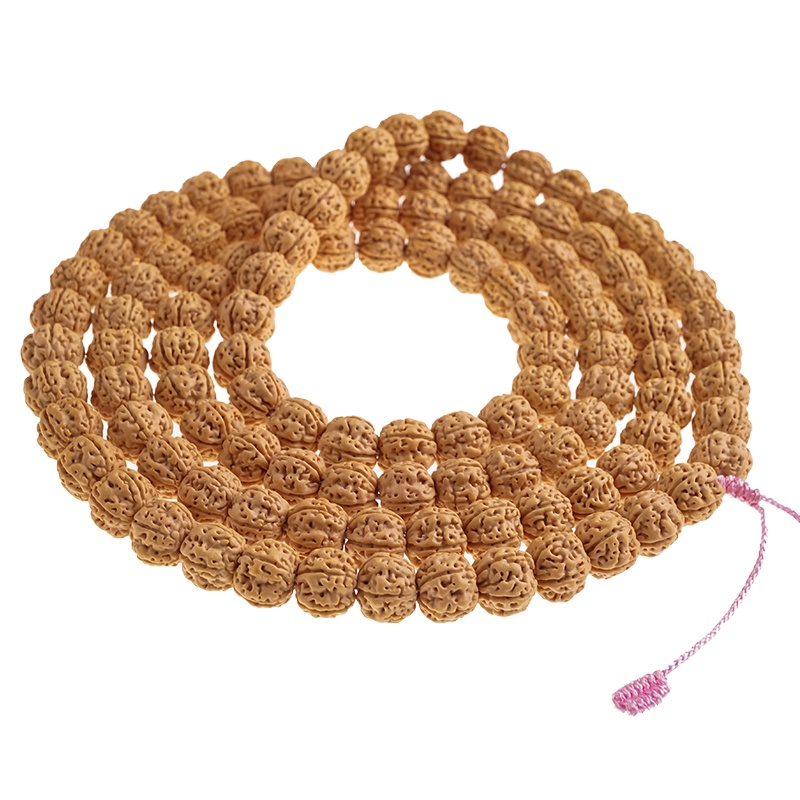 [梵心阁]收藏级五瓣小金刚菩提手串凹底梅花满肉双龙飞碟金刚菩提项链佛珠 5瓣梅花满肉11mm