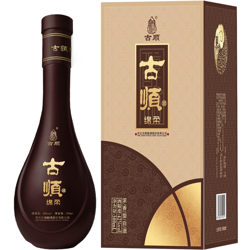 [中华特色]河北供销馆 古顺 42度绵柔 500ml单瓶装 浓香型白酒 河北老字号非物质文化遗产 邢台特产