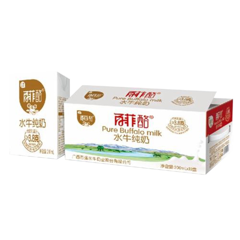 【中粮我买网】百菲酪水牛纯奶200ml*10盒/箱