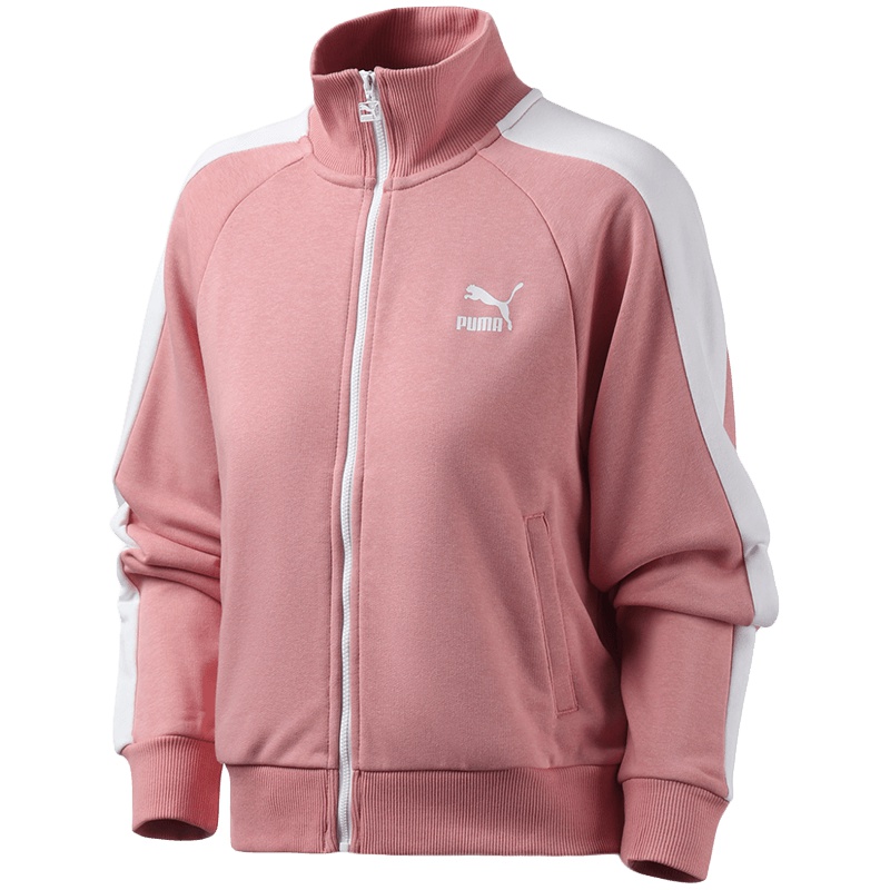 PUMA彪马女装T7立领训练休闲跑步运动服夹克上衣595866