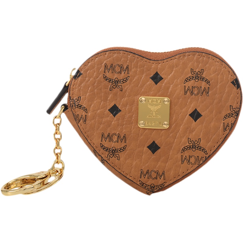 MCM 女士 人造革心形手拿包零钱包挂饰 MYIASVI01