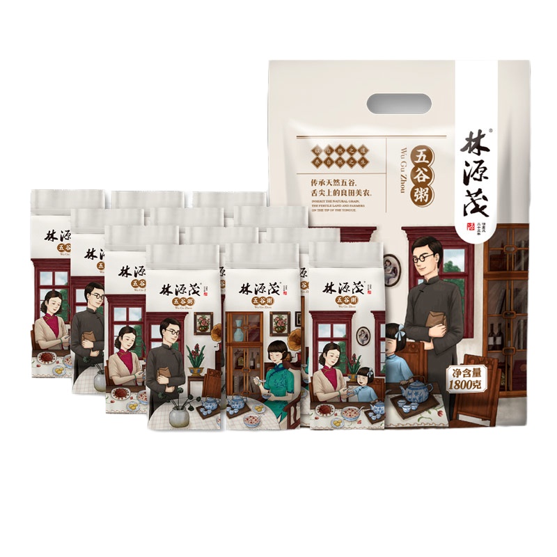 林源茂 五谷粥和美套装 12包装