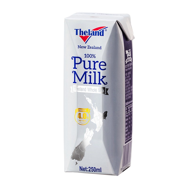 新西兰原箱进口常温奶 Theland纽仕兰 4.0g全脂乳蛋白纯牛奶250ml*10盒礼盒装 纯生牛乳送礼自用佳品