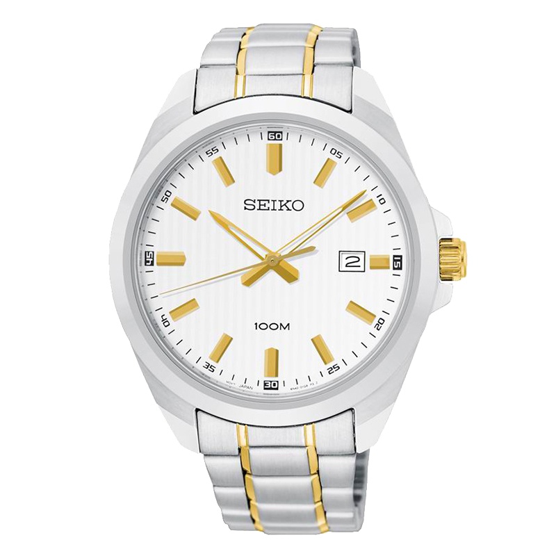 精工（SEIKO）石英表 男 商务休闲金属带男士石英表SUR279P1