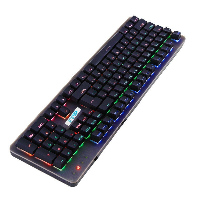 吉选(gesobyte)G20机械键盘 青轴 104键全尺寸混光绝地求生吃鸡游戏键盘 合金面板 悬浮设计