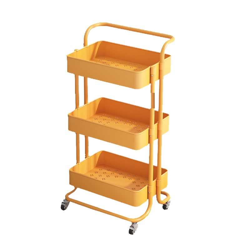 家优梦 小推车置物架落地浴室厨房移动零食婴儿卫生间多层床头收纳储物架