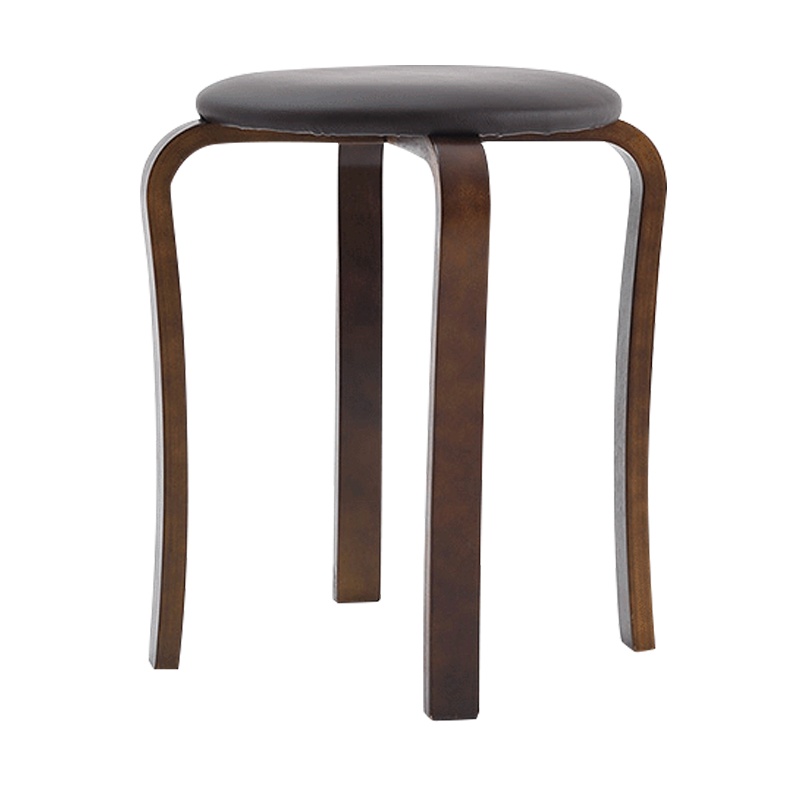 积木部落实木家用高凳子成人餐桌简约凳时尚创意小板凳现代简约餐厅圆椅子