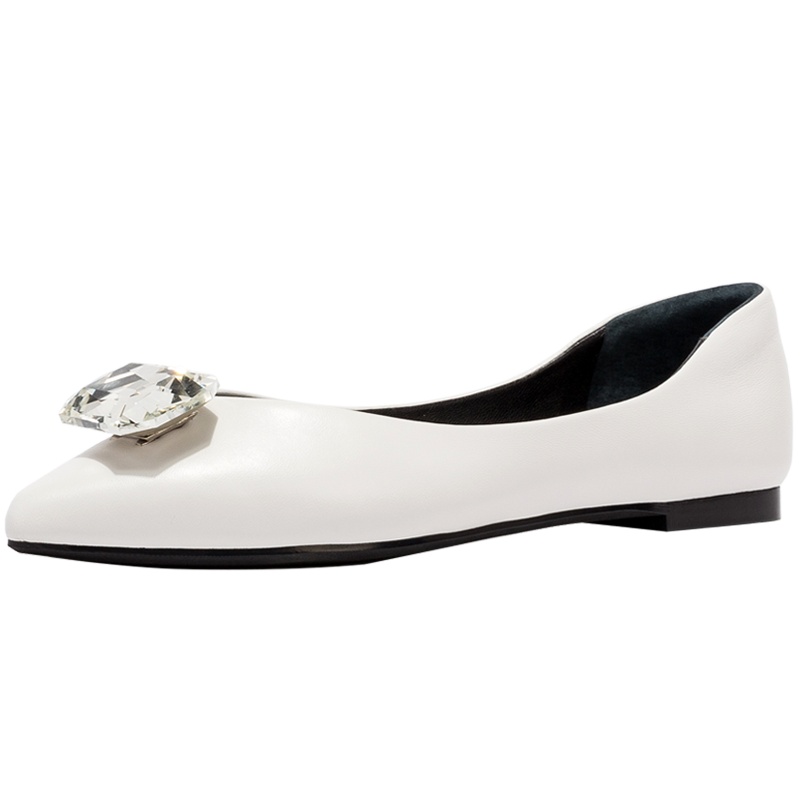 星期六(ST&SAT)旗下新款时尚尖头低平跟扣饰单鞋女DF01111008