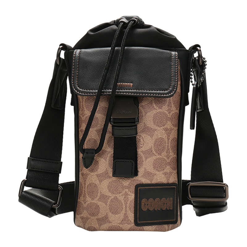 COACH 蔻驰 奢侈品 男款专柜款涂层帆布配皮PACER单肩斜挎包 89064