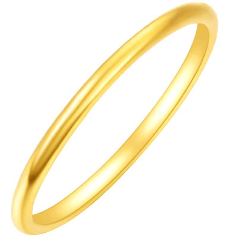 金一足金999光圈圆管女戒黄金戒指送女友浪漫礼物(计价)AAA002