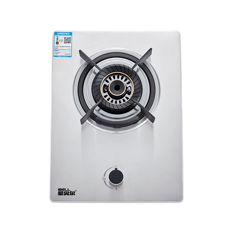 爱贝尔JZY-M家用燃气灶大火力 天然气猛火单灶 台嵌两用 不锈钢面板 带熄火保护 自行安装