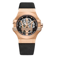 玛莎拉蒂（MASERATI）男表抖音网红款 限量款回形文 底盖篆刻龙纹镂空全自动机械男表休闲个性男R8821108025