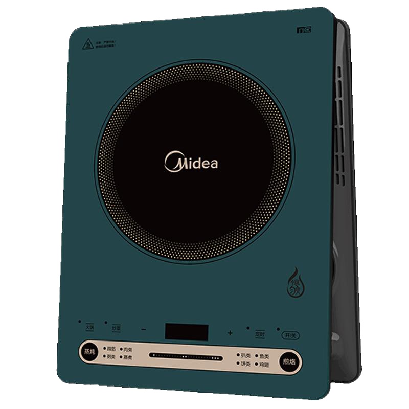 美的(Midea)C22-RH2279电磁炉家用 2200瓦恒匀火智能 爆炒火锅多功能电磁灶配汤锅 微晶面板 防水功能