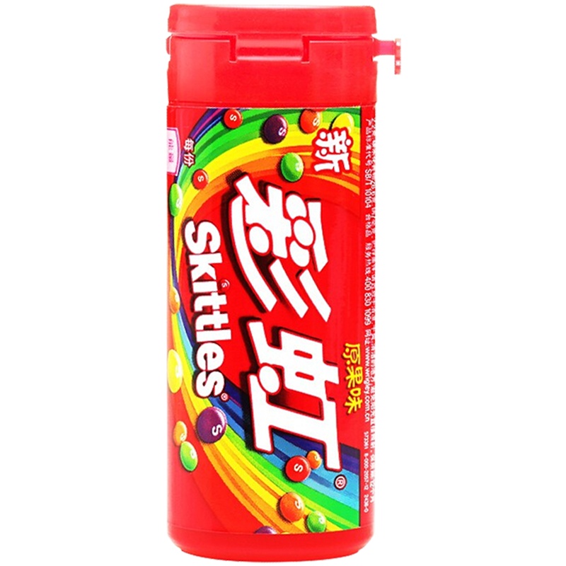 彩虹糖原果味30g4瓶迷你筒水果味缤纷充气糖果儿童零食