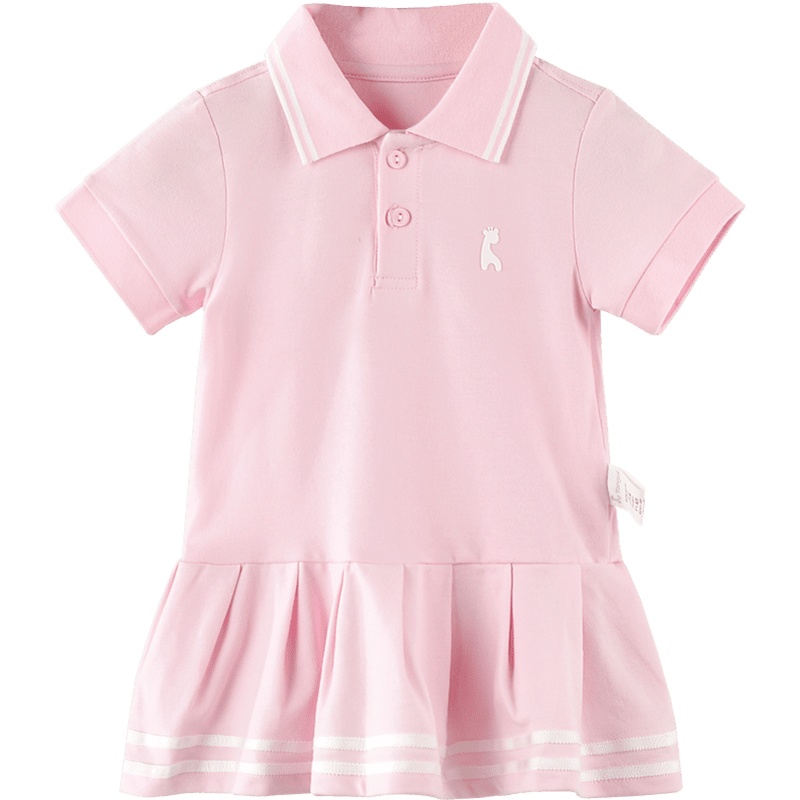 童泰(TONGTAI)夏季款婴儿衣服1-4岁女宝宝百褶连衣裙外出短袖连衣裙儿童裙子