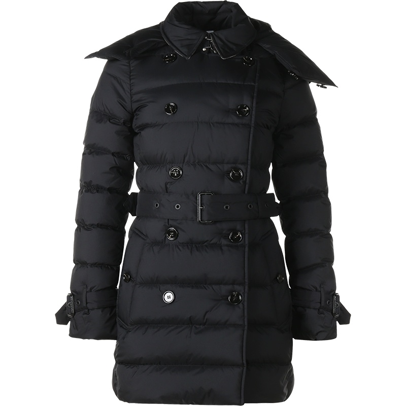 博柏利/巴宝莉 BURBERRY 女款 锦纶修身版鹅绒连帽羽绒服外套80450211