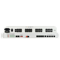 博扬 综合业务电话光端机 8路E1+20路电话+10路磁石+4路百兆物理隔离网 单纤60km 机架式1对价