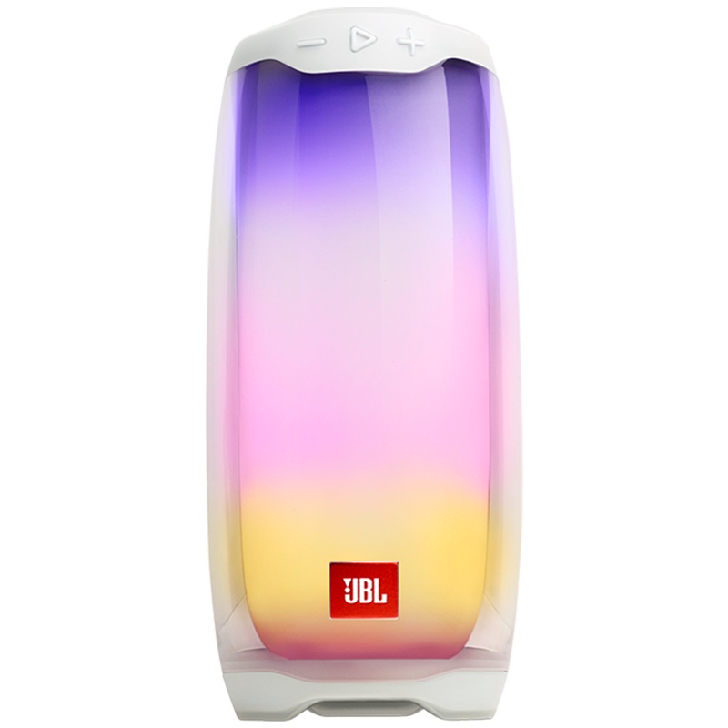 JBL PULSE4 音乐脉动四代 炫彩无线蓝牙音箱 户外便携低音炮音响 防水音箱 脉动3新款升级款 白色