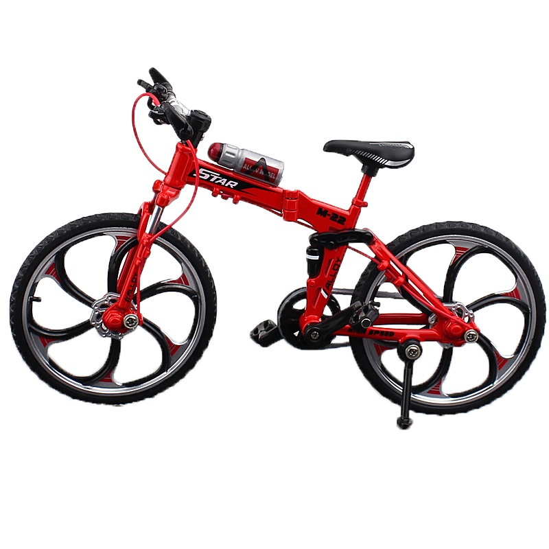 魔法棒山地折叠合金自行车模型玩具仿真共享单车摆件收藏装饰品男女孩