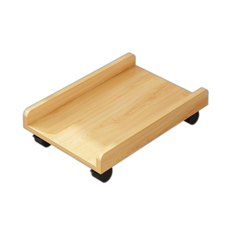 苏宁宜品推荐 电脑主机架滑轮移动款无刹车置物架白色40*20CM内径