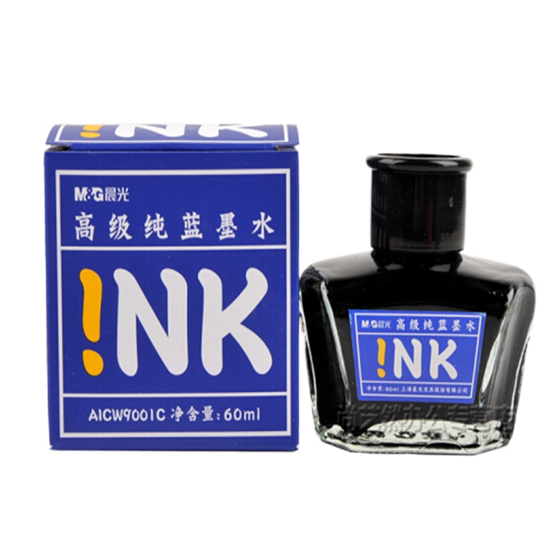 晨光 w9001 墨水 白板水 钢笔墨水 练字墨水 60ml 纯蓝 单瓶装