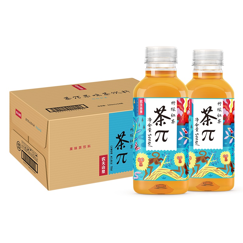 农夫山泉茶π(茶派)果味茶柠檬红茶500ml*24瓶 整箱