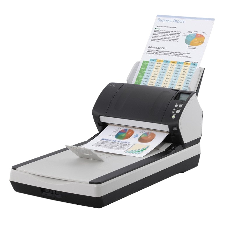 富士通(Fujitsu)Fi-7280 A4幅面 彩色高速高清双面自动进纸 平板+馈纸式扫描仪 80页/160面SZ