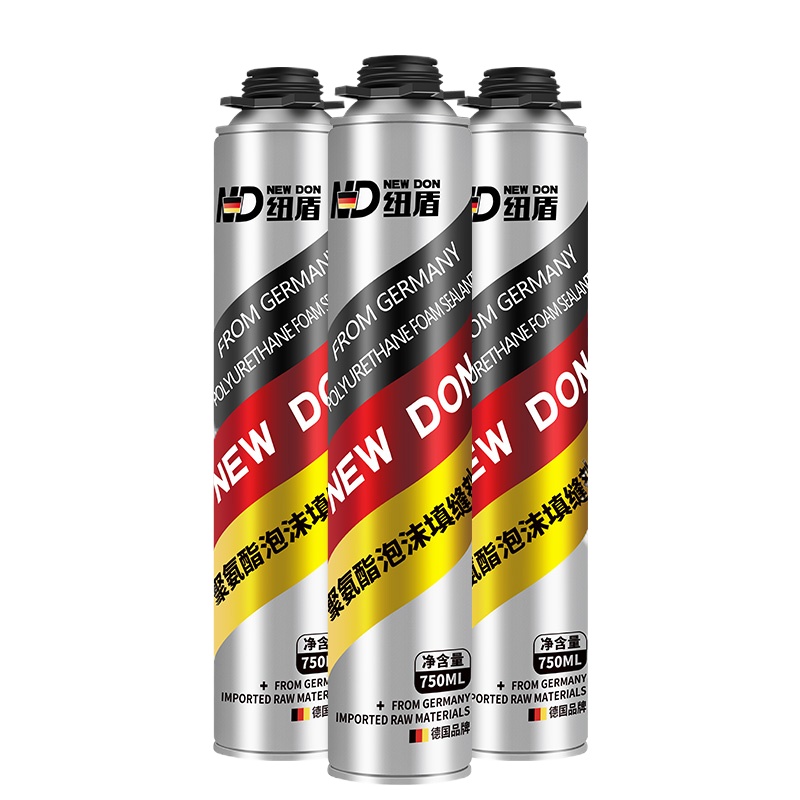 纽盾 聚氨酯发泡胶 泡沫填缝剂发泡剂 泡沫膨胀胶门窗填充剂 隔音降噪防水堵洞通用发泡胶 900g/瓶 3瓶装