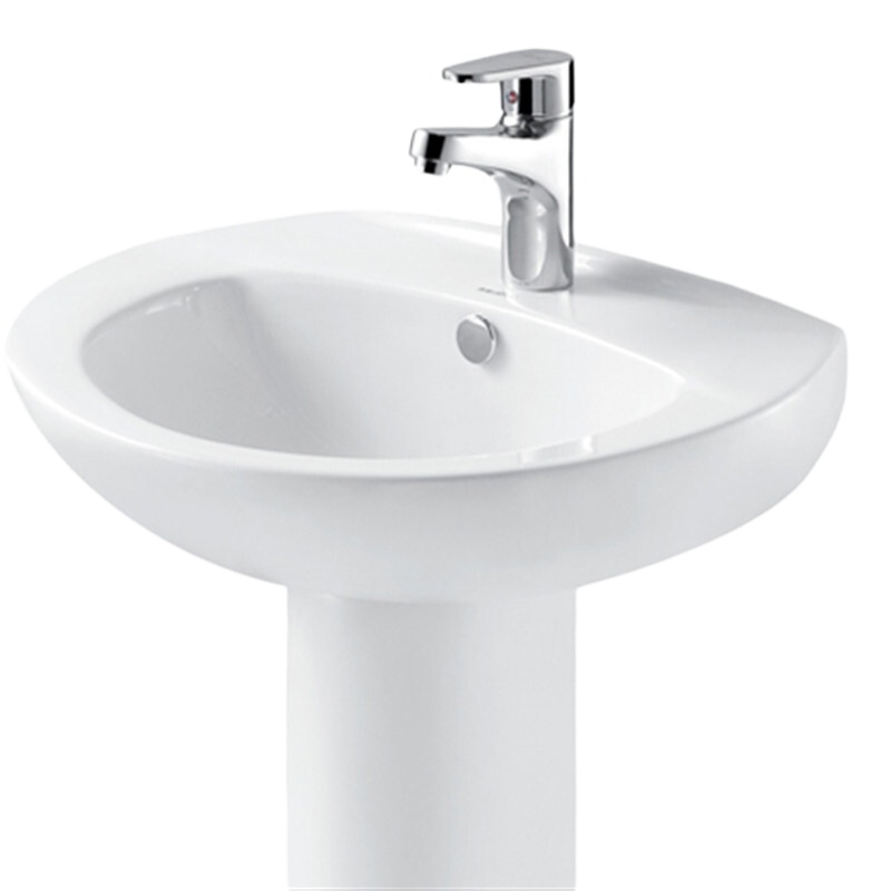 欧泰(OUTAI)卫浴陶瓷洗脸盆艺术一体台盆OT-1103小户型水池盘 550*440*810mm(不含水龙头)