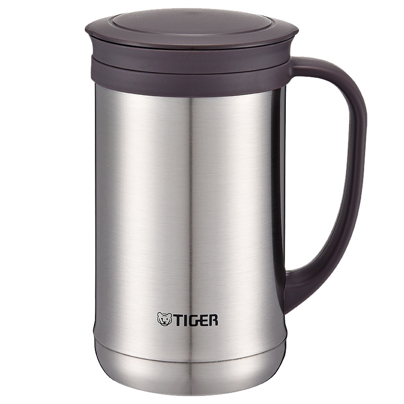 TIGER虎牌办公型保温杯真空商务水杯男女泡茶杯304不锈钢商务办公型保温保冷杯CWM-A050 500ml 广口设计