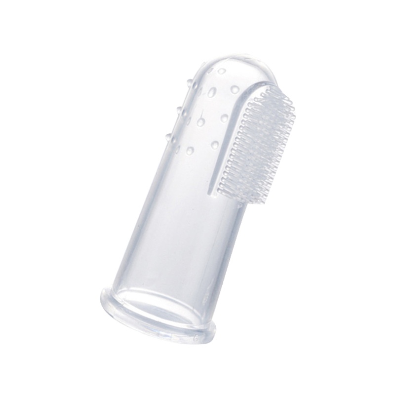 [2个](送收纳盒)婴儿牙刷0-2岁软毛乳牙宝宝婴幼儿手指套硅胶洗口腔儿童刷牙套