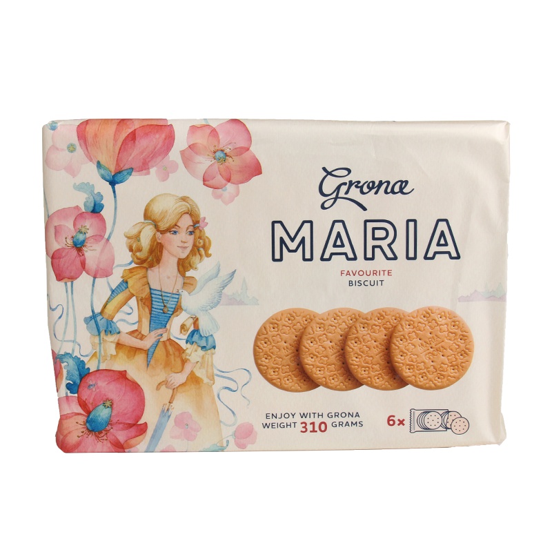 乌克兰原装进口饼干 格兰娜牌 天使图案原味饼干 310g 6袋独立包装 香脆可口 酥而不腻 香味扑鼻