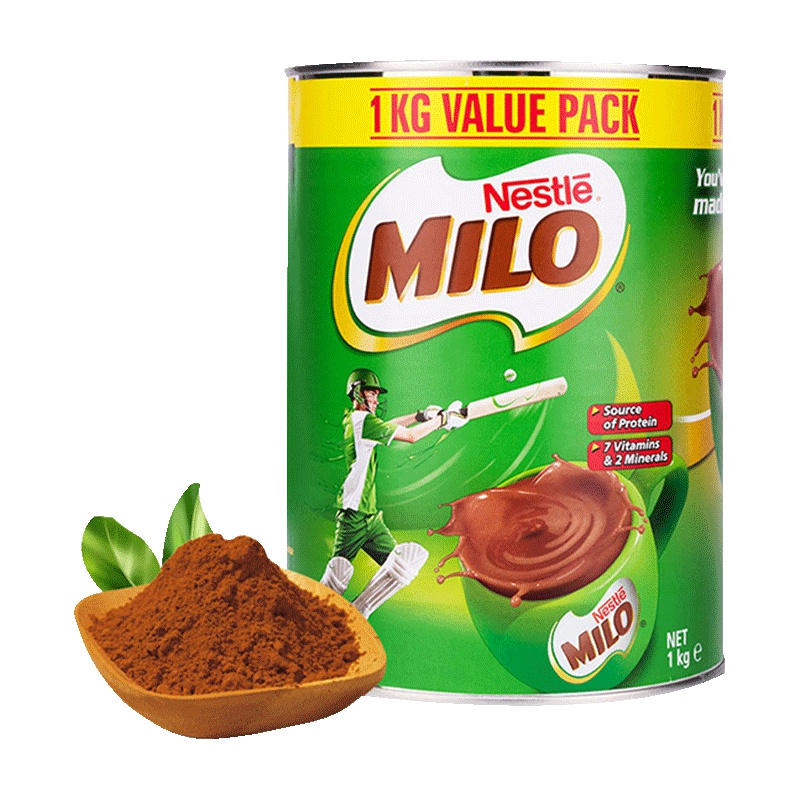 [瘦界增肥神器]雀巢美禄(Milo) 热巧克力可可粉冲饮 1kg/罐 1000g 进口食品 荷兰进口