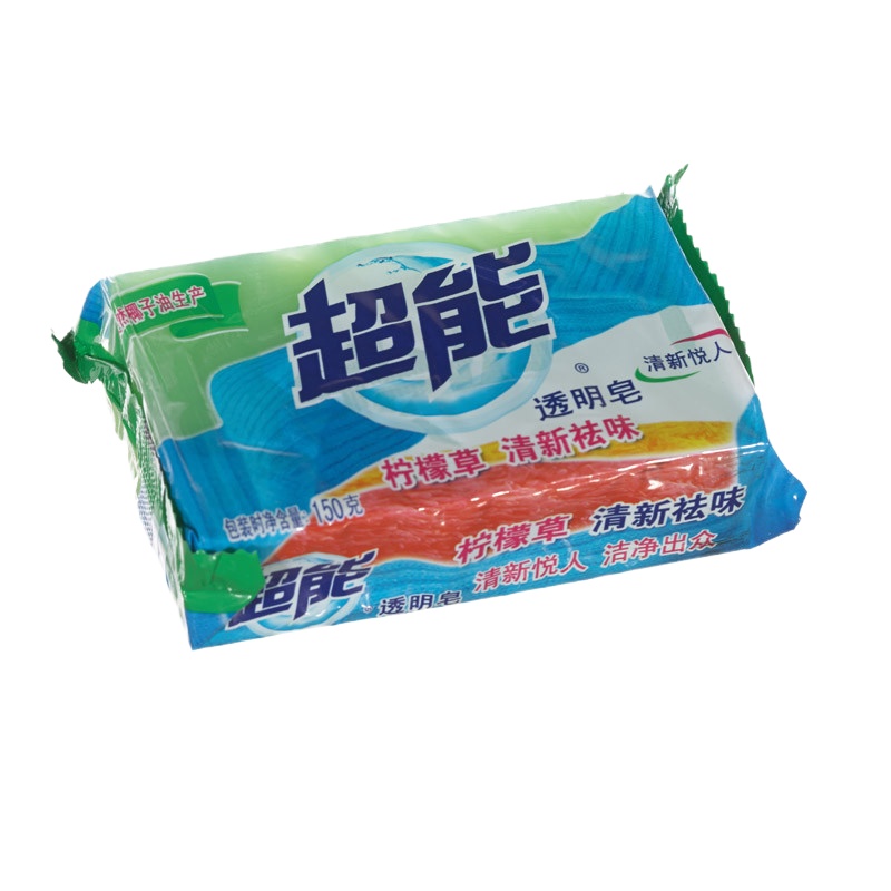 超能4590 柠檬草透明皂/清新祛味香皂 150g 5块装