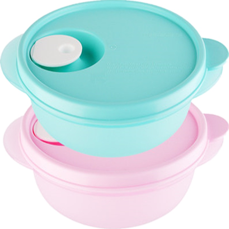 特百惠(Tupperware)便携饭盒学生办公室微波加热保鲜午餐工作餐400ml便当盒抗疫带餐