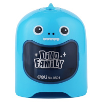 得力deli0501可爱恐龙造型电动削笔器创意趣味卷笔刀转笔刀刨笔器蓝色