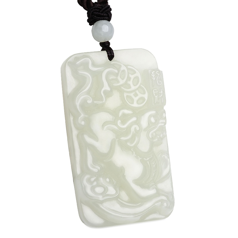 印象眸 和田玉貔貅吊坠 男女款玉佩玉石吊坠 附证书