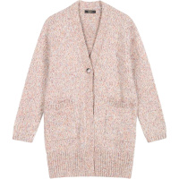 毛针织衫女开衫外套2019冬季新款慵懒风韩版中长款女士v领上衣女