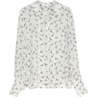 金菊2020夏新款时尚显瘦长袖桑蚕丝衬衫女百搭洋气真丝上衣