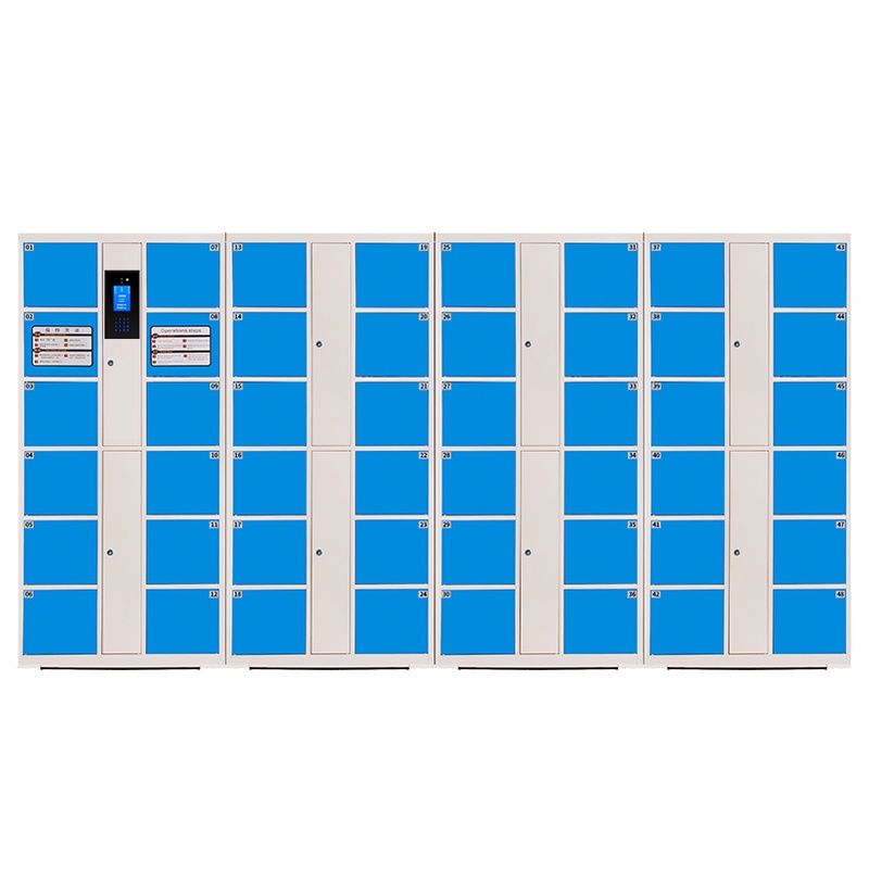 臻远工厂车间电子存包柜智能储物柜寄存柜刷卡条码自编投币型储物柜 48门人脸识别款