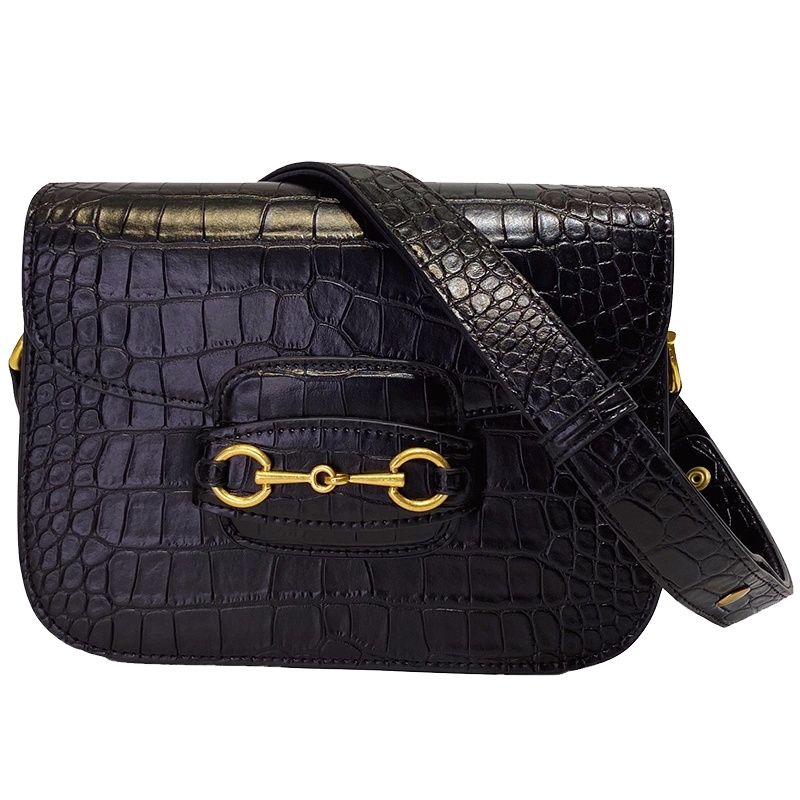 ITSK女包鳄鱼纹马鞍包包女包2020新款斜挎小包单肩手提时尚百搭腋下包
