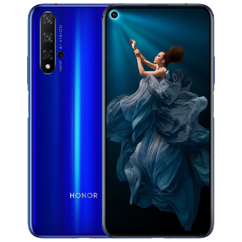 荣耀(honor)20 8GB+256GB 幻影蓝 移动联通电信4G全网通 4800万超广角AI四摄 3200W美颜自拍 麒麟980 全面屏手机