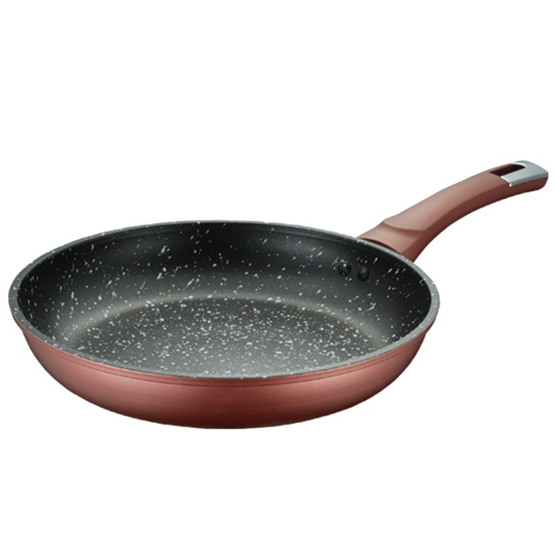 BRK煎锅德国BRK希尔登不粘锅煎锅 麦饭石色平底锅不粘锅26cm带锅盖 煎炒两用煎蛋煎饼煎牛排煎炒锅具电磁炉燃气灶通用