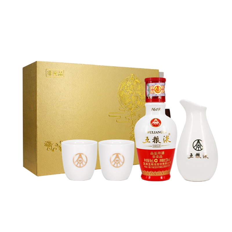 [假一罚十] 五粮液52度1618 和美之约和美五粮50ml随机发收藏小酒