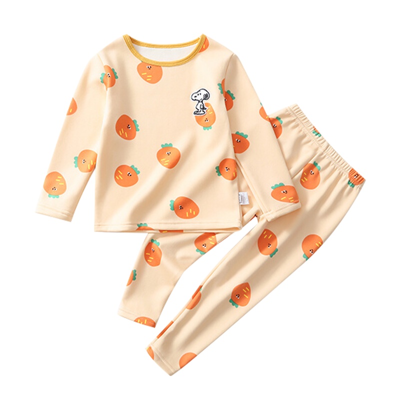 史努比SNOOPY童装儿童加绒内衣套装男女童内衣长袖长裤两件套