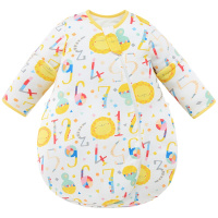 米乐鱼婴儿宝宝四季通用可拆袖一体睡袋 幼儿秋冬夹棉防踢被斜襟双向拉链