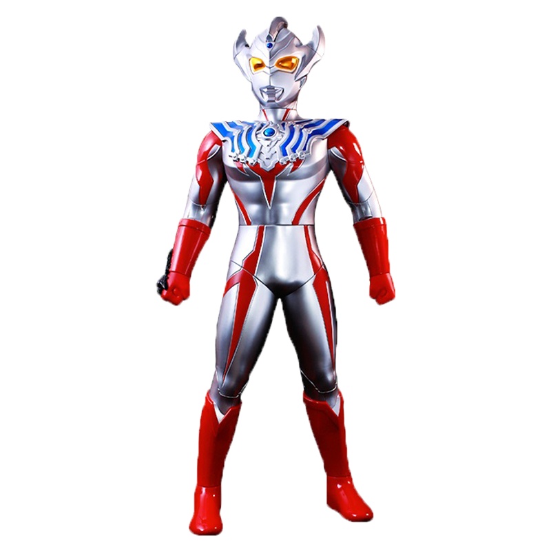 灵动创想银河奥特曼玩具儿童可动软胶人偶套装罗索烈火形态赛罗 豪华声光奥特英雄 泰迦奥特曼ATM1401