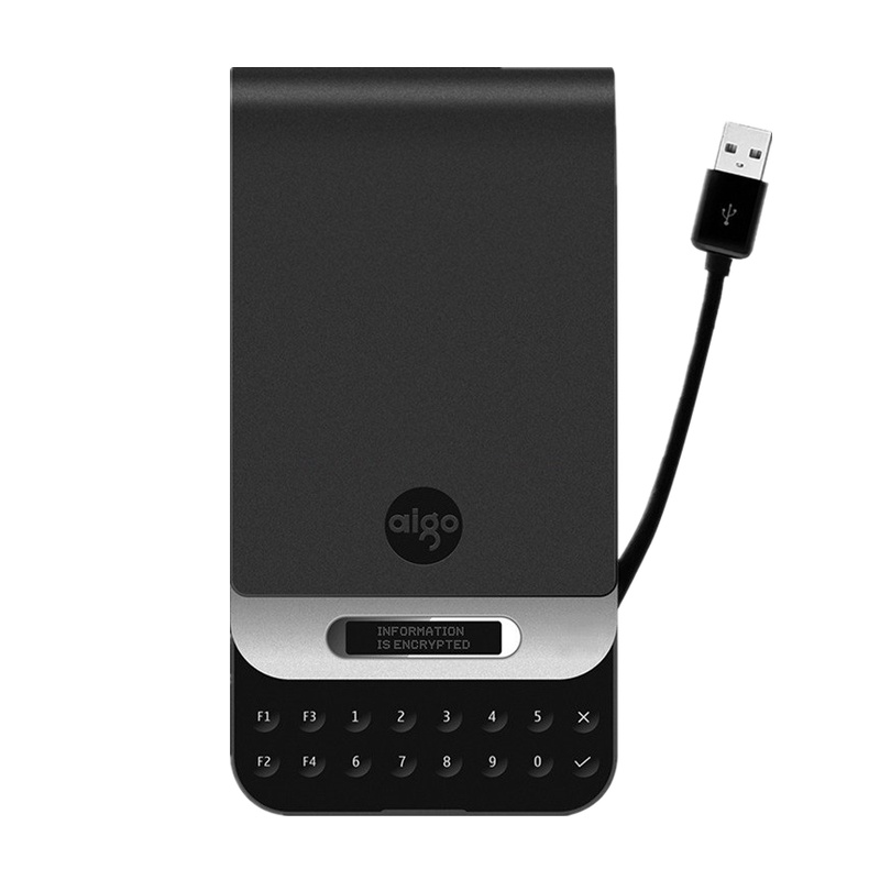 爱国者(aigo) SK8671 500G 黑色 USB3.0 数据加密移动硬盘 机密王
